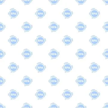 Rpa robotic process automation icon seamless pattern background 스톡 일러스트