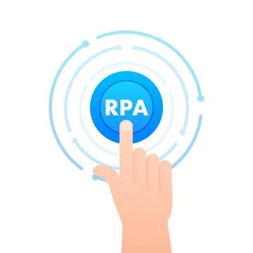 RPA Robotic process automation innovation. Robots and ai. Artificial 스톡 일러스트