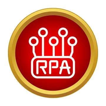 Rpa robotic process automation software symbol icon Stock Illustration