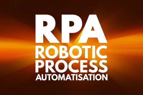 RPA - Robotic Process Automatisation acronym, technology concept background Illustrazione stock