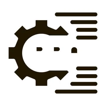Rpa settings icon Vector Glyph Illustration Illustrazione stock