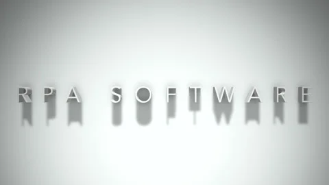 Rpa software 3D title animation white text on a white background Stock Footage 299749078