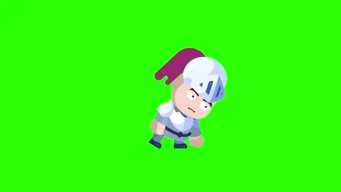 RPG Game Player Character in Heavy Armor pick up Stock Footage 155253093