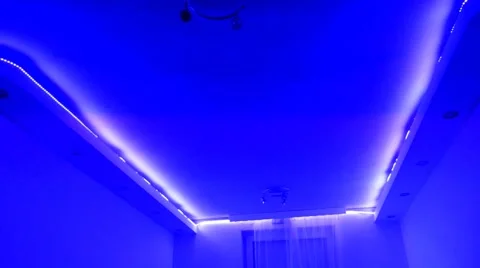 RPG LED Light Room -  WARNING MAY CAUSE EPILEPTIC SEIZURES Stock Footage 46516630