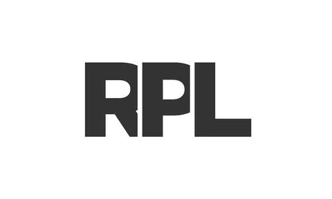 RPL logo design template with strong and modern bold text. Initial based ve.. 스톡 일러스트