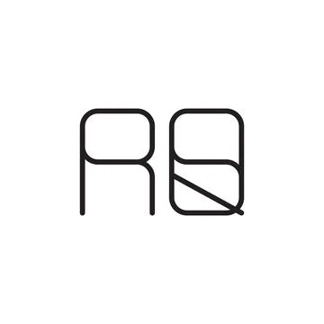 Rq initial letter vector logo icon Stock Illustration