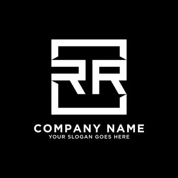RR initial logo inspirations, square logo template, clean and clever logo vec 스톡 일러스트