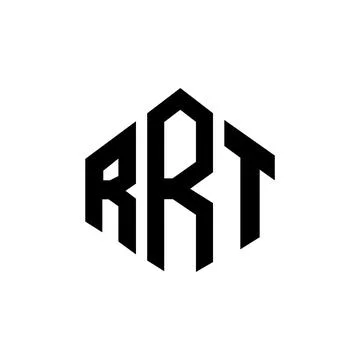 RRT letter logo design with polygon shape. RRT polygon and cube shape logo .. Stock Illustration