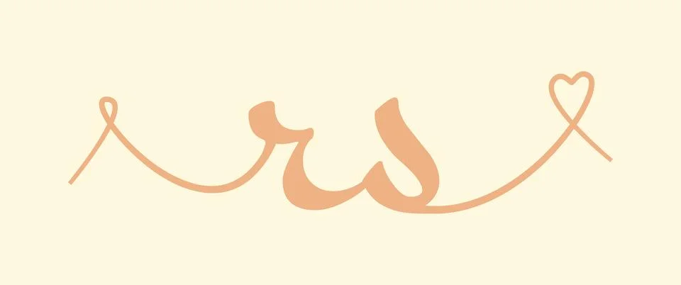 RS initial wedding monogram calligraphy vector illustration. Hand drawn let.. Stock Illustration