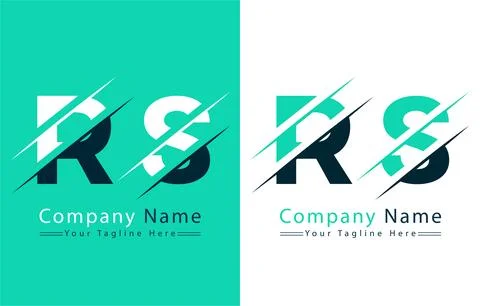 RS Letter Logo Vector Design Template Elements Illustrazione stock