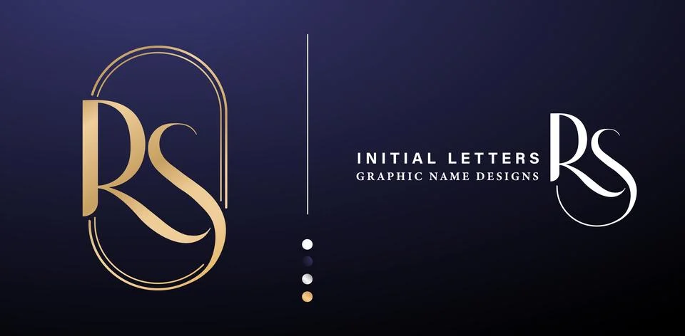 RS Monogram Letter Stock Illustration