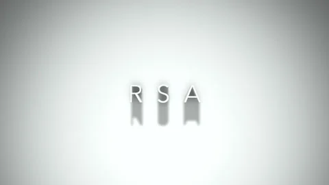 Rsa 3D title animation with shadows on a white background Stock Footage 297518176