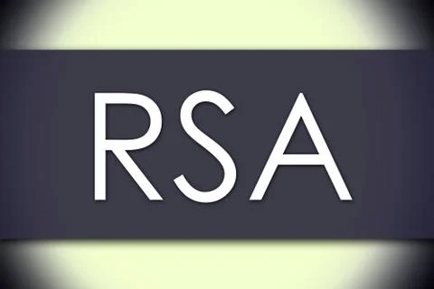 RSA - business concept with text Stock Illustration