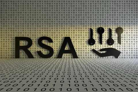 RSA concept text sunlight 3D illustration 스톡 일러스트