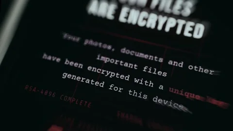 RSA Encryption Warning - Technology Screen Close Up Stock Footage 336943955