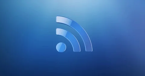 RSS Blue 3d Icon Stock Footage 74075185