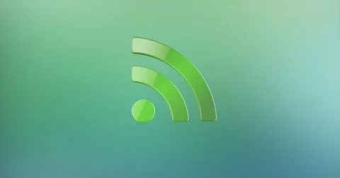 RSS Color 3d Icon Stock Footage 76360629