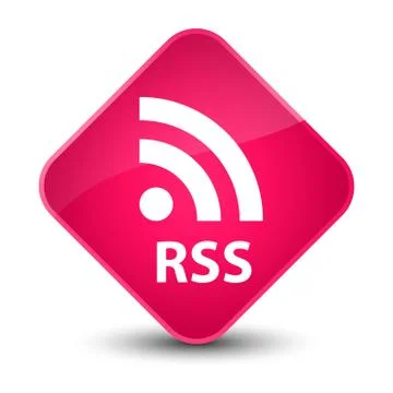 RSS elegant pink diamond button Stock Illustration