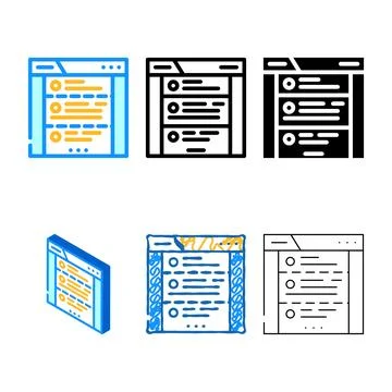 Rss feed news variants media color icon vector 스톡 일러스트