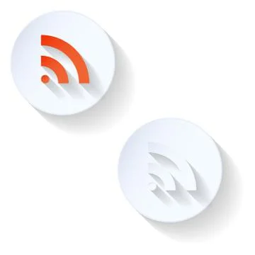 Rss flat icon Illustrazione stock