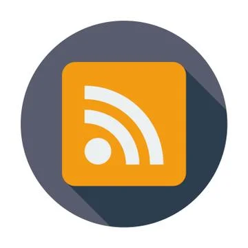 Rss flat icon. Stock Illustration