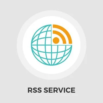 RSS flat icon Stock Illustration
