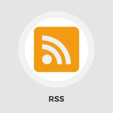 Rss flat icon Stock Illustration