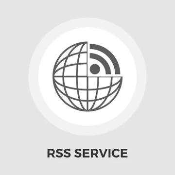 RSS flat icon Stock Illustration