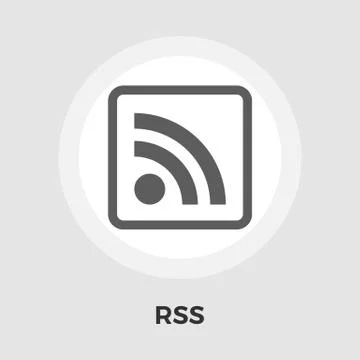 Rss flat icon Stock Illustration