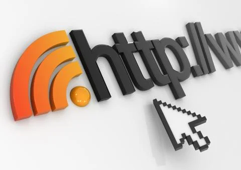 Rss icon and internet concept 库存插图