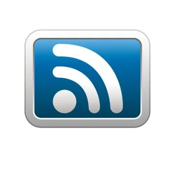 Rss icon blue Stock Illustration