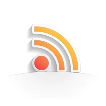 Rss icon paper Stock Illustration