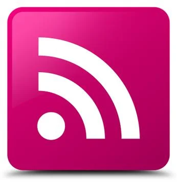 RSS icon pink square button Stock Illustration
