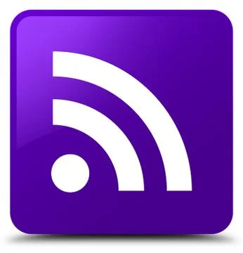 RSS icon purple square button Stock Illustration