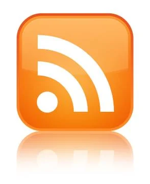 RSS icon special orange square button Stock Illustration