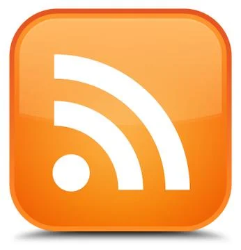 RSS icon special orange square button Stock Illustration