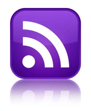 RSS icon special purple square button Stock Illustration