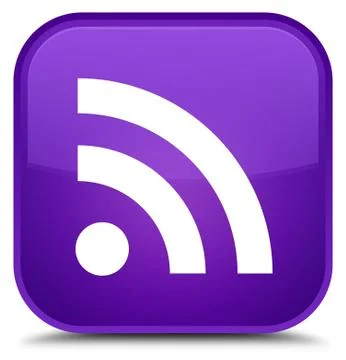 RSS icon special purple square button Stock Illustration