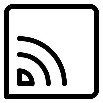 Rss line icon vector illustration isolated on white background Stock Illustration