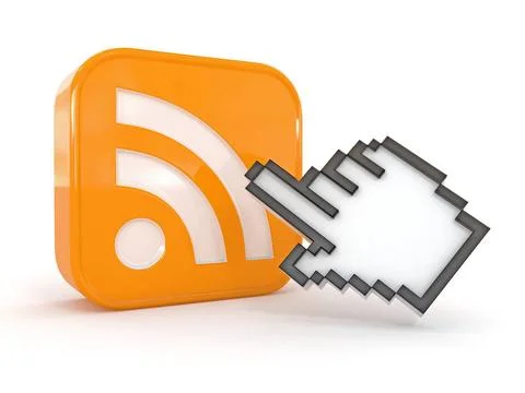 Rss or feed icon and cursor. 3d Rss or feed icon and cursor. 3d Copyright:... Stock Photos