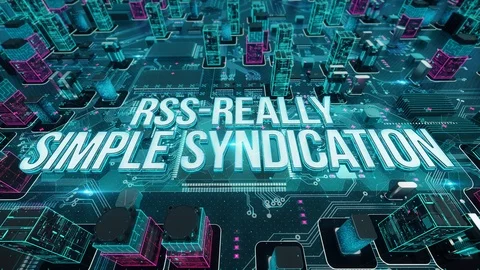 RSS-Really Simple Syndication with digital technology concept Stock Footage 104681907
