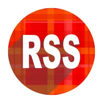 Rss red flat icon isolated. Stock-Illustration