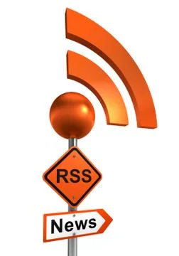 Rss road sign Stock Illustration