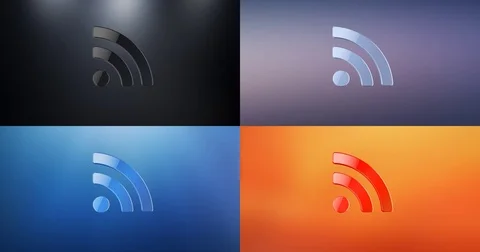 RSS S 3d Icon Stock Footage 74075300