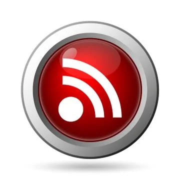 Rss sign icon. Internet button on white background.. Stock Illustration