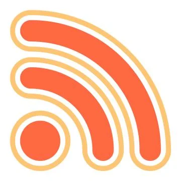 RSS Sign or Wi-Fi Signal Icon Illustrazione stock