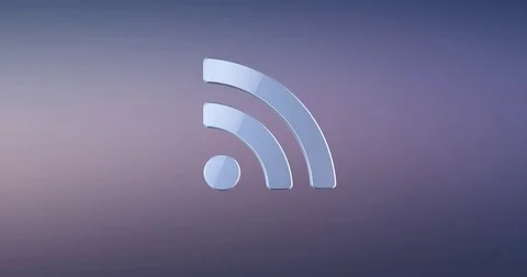 RSS Silver 3d Icon Vídeos de archivo 74075262