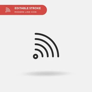 Rss Simple vector icon. Illustration symbol design template for web mobile UI Stock Illustration