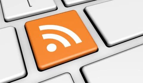 RSS Web Internet News Button Illustrazione stock