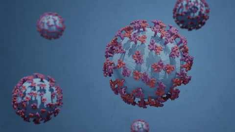 RSV Virus in Motion on Background Stock Footage 250099978